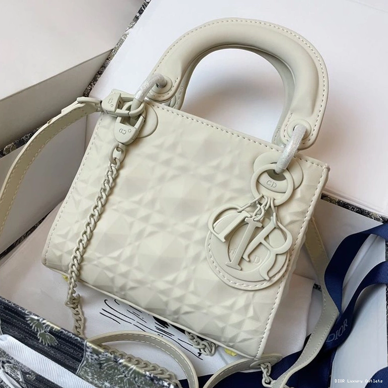 Cheap Frosted Calfskin Lady Dior Mini Bag Cannage Ultramatte White 0719 Luxury